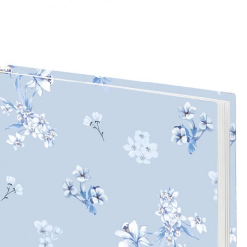 Ежедневник датированный 2026 145х215 мм, А5, STAFF, ламинированная обложка, Blue Flowers, 117316