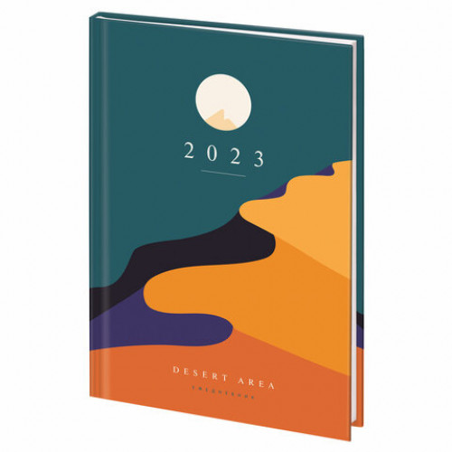 Ежедневник датированный на 2023 (145х215 мм), А5, STAFF, ламинированная обложка, Sahara, 114193