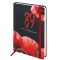 Ежедневник датированный 2027 с резинкой, 145х203 мм, А5, BRAUBERG, твердый, УФ-ЛАК, Маки, 117834
