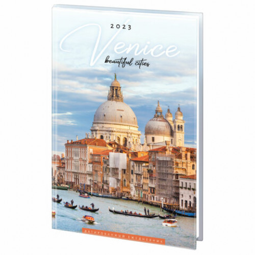 Ежедневник датированный на 2023 (145х215 мм), А5, STAFF, ламинированная обложка, Venice, 114197