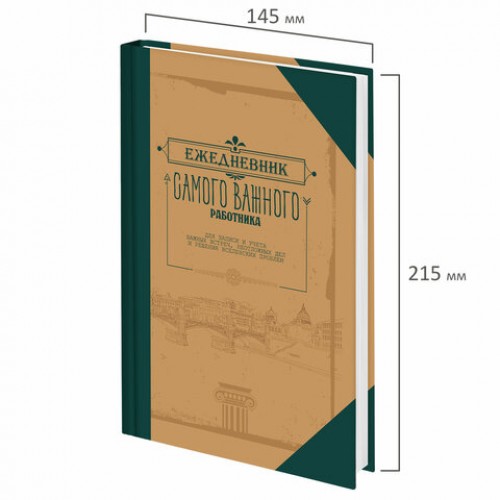 Ежедневник недатированный А5 145х215, ламинированная обложка, 160л, STAFF, Под книгу, 115563