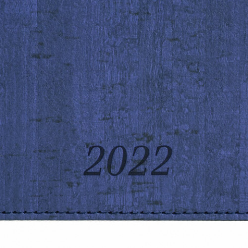 Еженедельник датированный 2022 МАЛЫЙ ФОРМАТ 95х155 мм А6, BRAUBERG Wood, под кожу, синий, 112894