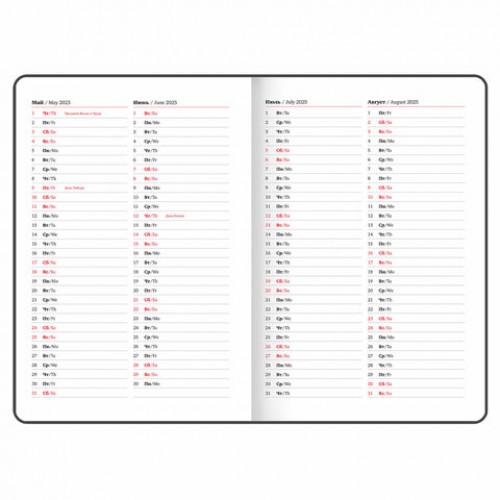Еженедельник датированный 2025, 210х297 мм, А4, BRAUBERG Wood, под кожу, бордовый, 115946