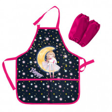 Фартук с нарукавниками для уроков труда BRAUBERG KIDS, 45x54 см, 2 кармана, Moon girl, 271637 Фартук с нарукавниками для уроков труда BRAUBERG KIDS, 45x54 см, 2 кармана, Moon girl, 271637