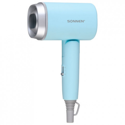 Фен для волос дорожный SONNEN HD-2318, 1500 Вт, складной, 2 температуры, 2 скорости, 454695