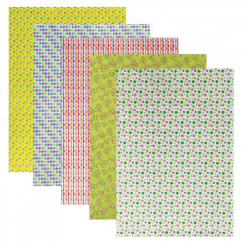 Цветной фетр для творчества, А4, ОСТРОВ СОКРОВИЩ, с рисунком, 5 листов, 5 цветов, толщина 2 мм, Геометрия, 660652