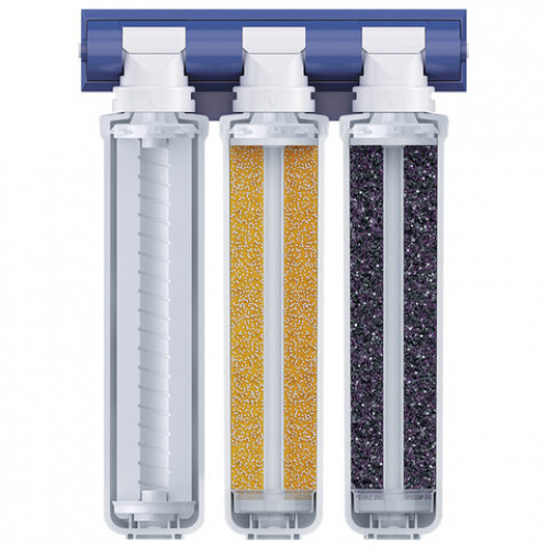 Фильтр для воды с краном в комплекте БАРЬЕР ЭКСПЕРТ Жесткость, 3 ступени, ресурс 10, Н221Р08