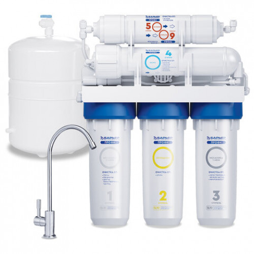 Фильтр для воды с краном и баком БАРЬЕР ПРОФИ Осмо 100 обратный осмос 5 ступеней, б, Н151Р01