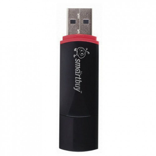 Флеш-диск 16 GB, SMARTBUY Crown, USB 2.0, черный, SB16GBCRW-K