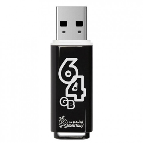 Флеш-диск 64 GB SMARTBUY Glossy USB 3.0, тёмно-серы, SB64GBGS-DG