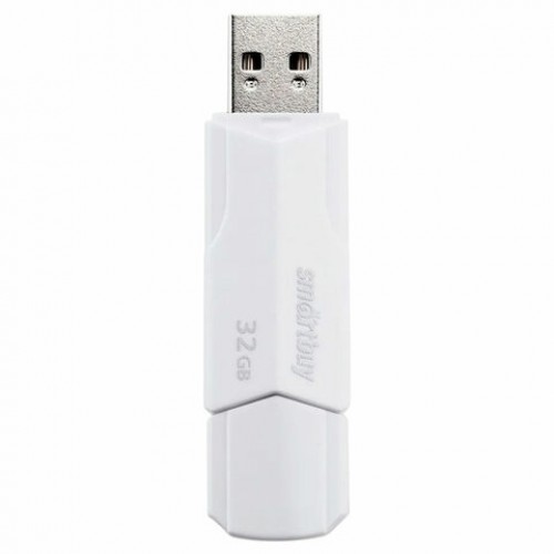 Флеш-диск 32GB SMARTBUY Clue USB 2.0, белый, SB32GBCLU-W