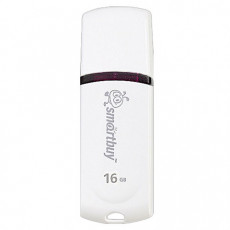 Флеш-диск 16 GB, SMARTBUY Paean, USB 2.0, белый, SB16GBPN-W