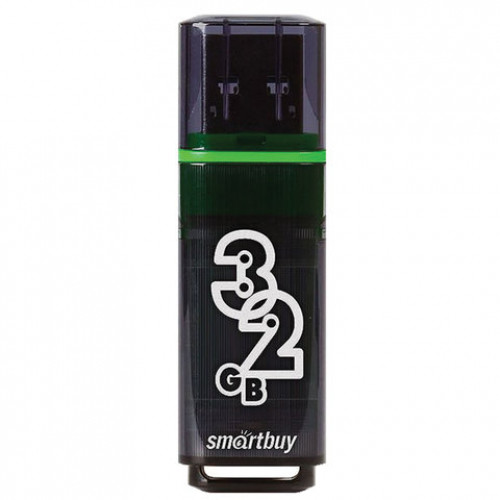 Флеш-диск 32 GB SMARTBUY Glossy USB 3.0, тёмно-серый, SB32GBGS-DG
