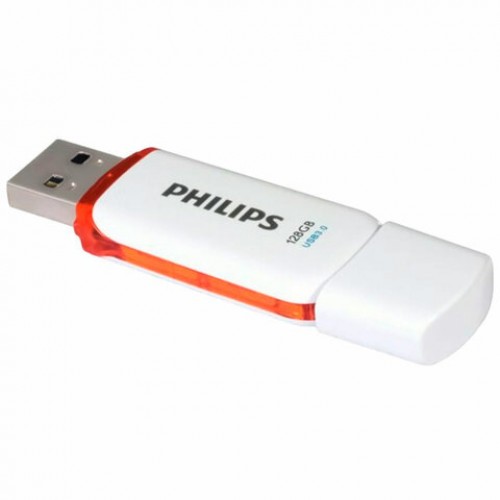 Флеш-диск 128GB PHILIPS SNOW, разъем USB 3.0, желтый, FM12FD75B/97