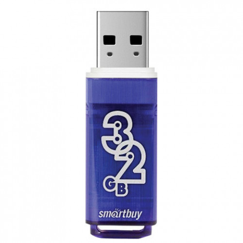 Флеш-диск 32 GB SMARTBUY Glossy USB 3.0, тёмно-синий, SB32GBGS-DB