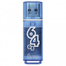 Флеш-диск 64 GB, SMARTBUY Glossy, USB 2.0, синий, SB64GBGS-B