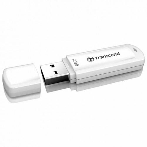 Флеш-диск 64GB TRANSCEND JetFlash 730, USB 3.1, белый, TS64GJF730