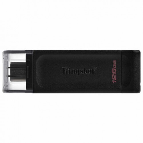 Флеш-диск 128 GB KINGSTON DataTraveler 70, разъем Type-C 3.2, черный, DT70/128GB