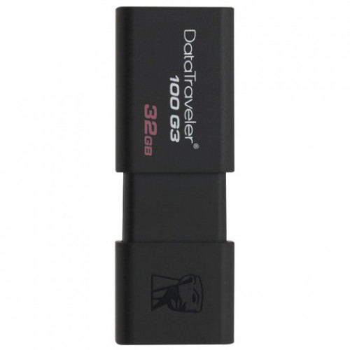 Флеш-диск 32 GB KINGSTON DataTraveler 100 G3 USB 3.0, черный, DT100G3/32GB