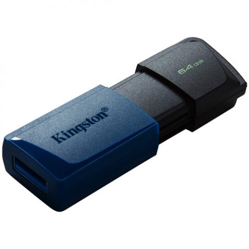 Флеш-диск 64GB KINGSTON DataTraveler Exodia M, разъем USB 3.2, черный/синий, DTXM/64G, DTXM/64GB