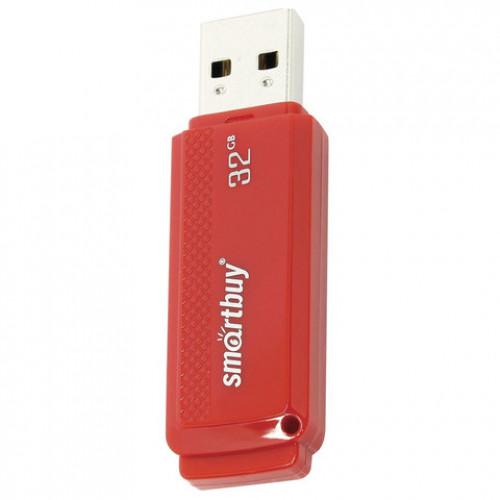 Флеш-диск 32 GB, SMARTBUY Dock, USB 2.0, красный, SB32GBDK-R