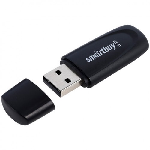 Флеш-диск 32GB SMARTBUY Scout USB 2.0, черный, SB032GB2SCK