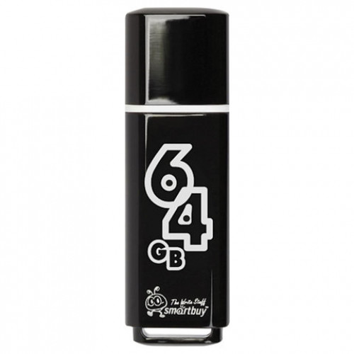 Флеш-диск 64 GB SMARTBUY Glossy USB 3.0, тёмно-серы, SB64GBGS-DG