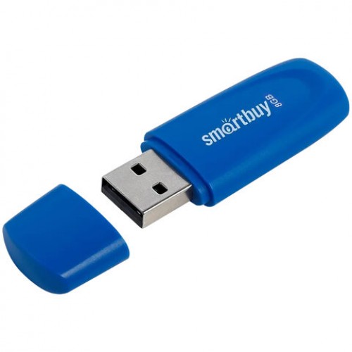 Флеш-диск 8GB SMARTBUY Scout USB 2.0, синий, SB008GB2SCB