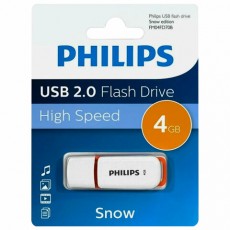 Флеш-диск 4GB PHILIPS SNOW, разъем USB 2.0, зеленый, FM04FD70B/97