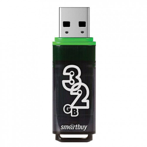 Флеш-диск 32 GB SMARTBUY Glossy USB 3.0, тёмно-серый, SB32GBGS-DG