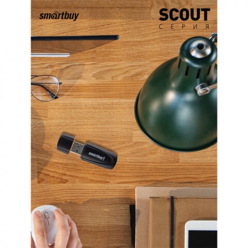 Флеш-диск 32GB SMARTBUY Scout USB 2.0, черный, SB032GB2SCK