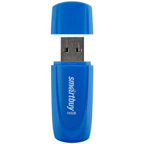Флеш-диск 16GB SMARTBUY Scout USB 2.0, синий, SB016GB2SCB