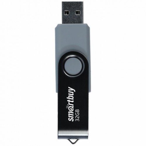 Флеш-диск 32 GB SMARTBUY Twist USB 2.0, черный, SB032GB2TWK