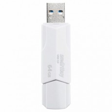 Флеш-диск 64GB SMARTBUY Clue USB 2.0, белый, SB64GBCLU-W