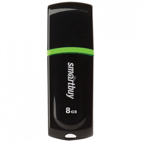 Флеш-диск 8 GB, SMARTBUY Paean, USB 2.0, черный, SB8GBPN-K