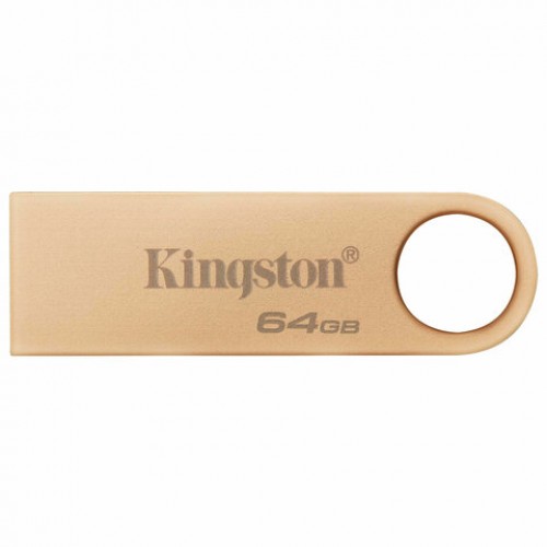 Флеш-диск 64GB KINGSTON DataTraveler SE9 G3 USB 3.2, металл. корпус, золотой,DTSE9G3/, DTSE9G3/64GB