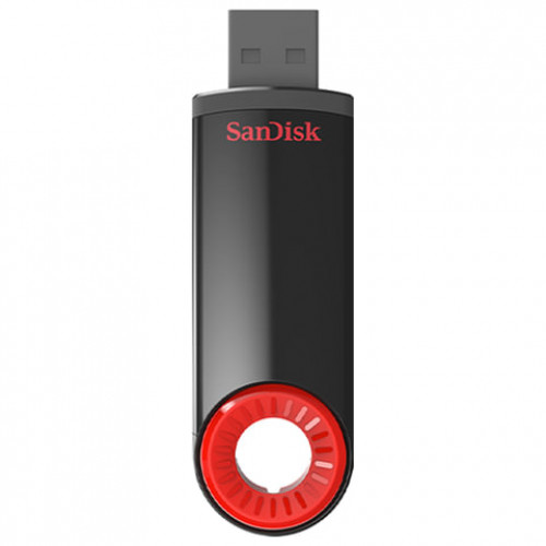 Флеш-диск 32 GB, SANDISK Cruzer Dial, USB 2.0, черный/красный, SDCZ57-032G-B35