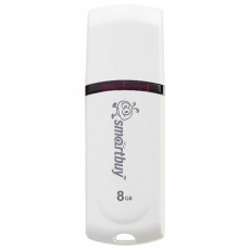 Флеш-диск 8 GB, SMARTBUY Paean, USB 2.0, белый, SB8GBPN-W