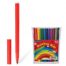 Фломастеры 12 ЦВЕТОВ CENTROPEN Rainbow Kids, круглые, смываемые, вентилируемый колпачок, 7550/12ET, 7 7550 1202