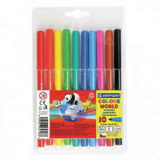 Фломастеры 10 ЦВЕТОВ CENTROPEN Colour World, круглые, смываемые, 7550/10TP, 7 7550 1084
