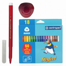 Фломастеры 18 ЦВЕТОВ CENTROPEN Just Perfect, смываемые, устойчивы к высыханию, 2510/18KK, 7 2510 1885