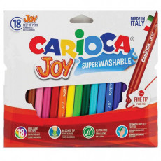 Фломастеры CARIOCA (Италия) Joy 18 цветов, суперсмываемые, вентилируемый колпачок, 40555 Фломастеры CARIOCA (Италия) Joy 18 цветов, суперсмываемые, вентилируемый колпачок, 40555