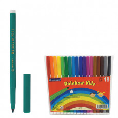 Фломастеры 18 ЦВЕТОВ CENTROPEN Rainbow Kids, круглые, смываемые, вентилируемый колпачок, 7550/18ET, 7 7550 1802