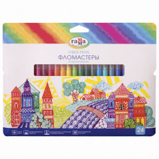 Фломастеры ГАММА Классические, 24 цвета, вентилируемый колпачок, картонная упаковка, 180319_13 Фломастеры ГАММА Классические, 24 цвета, вентилируемый колпачок, картонная упаковка, 180319_13