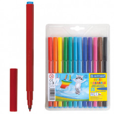 Фломастеры 12 ЦВЕТОВ CENTROPEN Super Washable, суперсмываемые, вентилируемый колпачок, 7770/12TP, 7 7770 1203