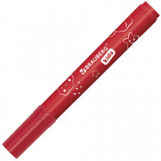 Фломастеры смываемые детские, противоударный наконечник, 6 цветов, BRAUBERG KIDS, ПВХ-упаковка с европодвесом, 152178