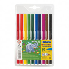Фломастеры 10 ЦВЕТОВ CENTROPEN Washable, смываемые, вентилируемый колпачок, 7790/10TP, 7 7790 1085