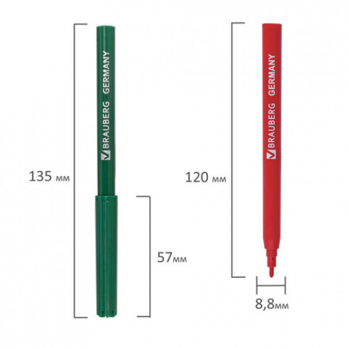 Фломастеры BRAUBERG Wonderful butterfly, 18 цветов, вентилируемый колпачок, пласт. упаковка, увеличенный срок службы, 150523
