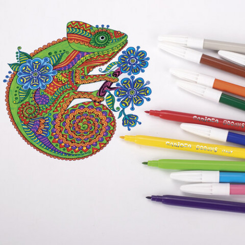 Фломастеры CARIOCA (Италия) Doodles, 24 цвета, суперсмываемые, 42315