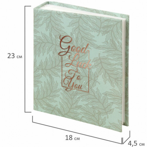 Фотоальбом BRAUBERG Папоротник на 200 фото 10х15 см, твердая обложка, термосварка, 391171